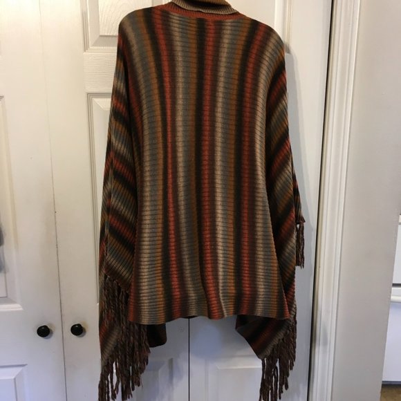 Rebecca Elliot Fringed Cowl Neck Shawl M/L - Picture 6 of 6
